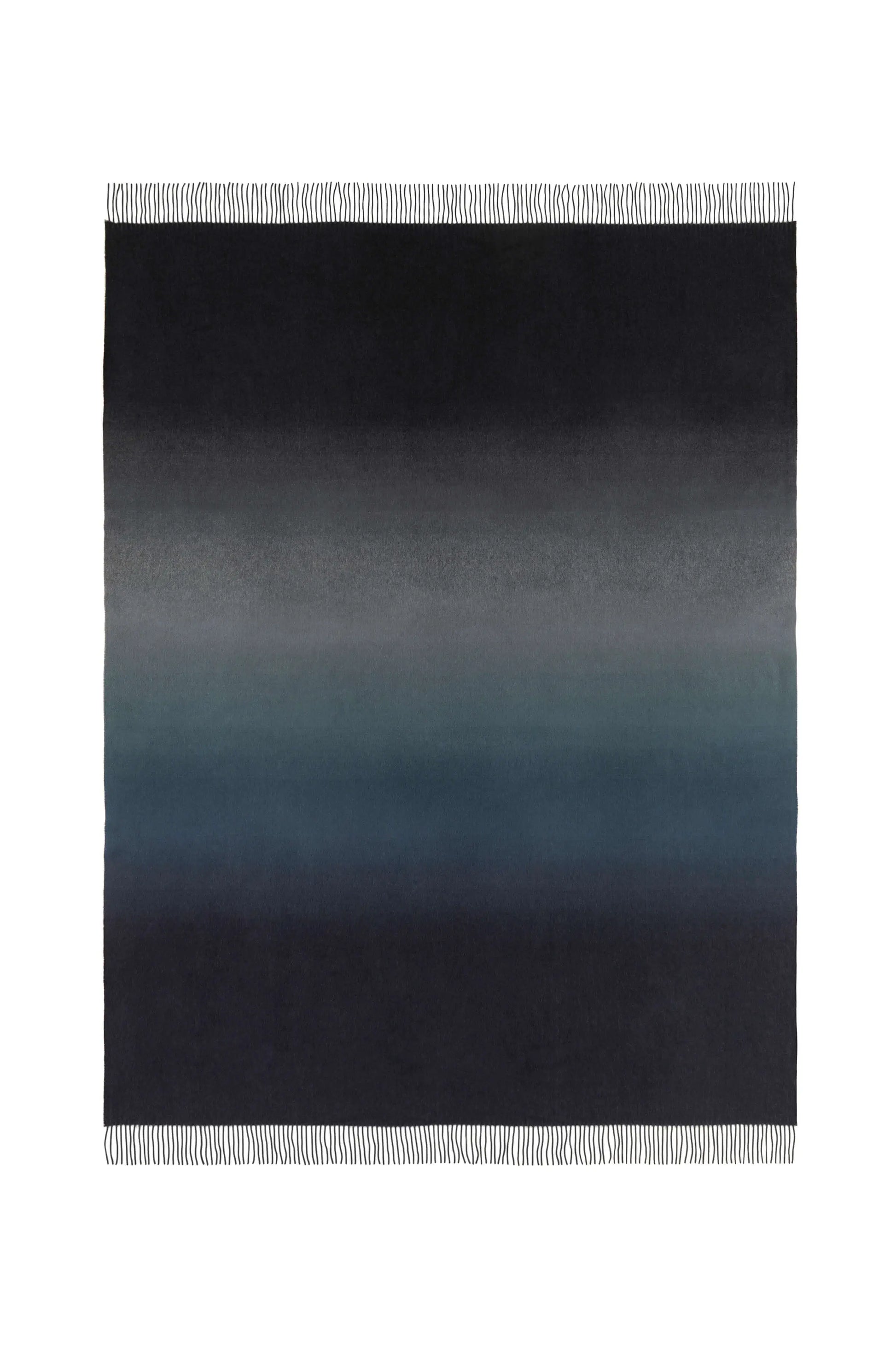 2025 Johnstons of Elgin Interiors Collection Seascape & Navy Ombré Cashmere Throw on a white background  WA000055RU7686ONE