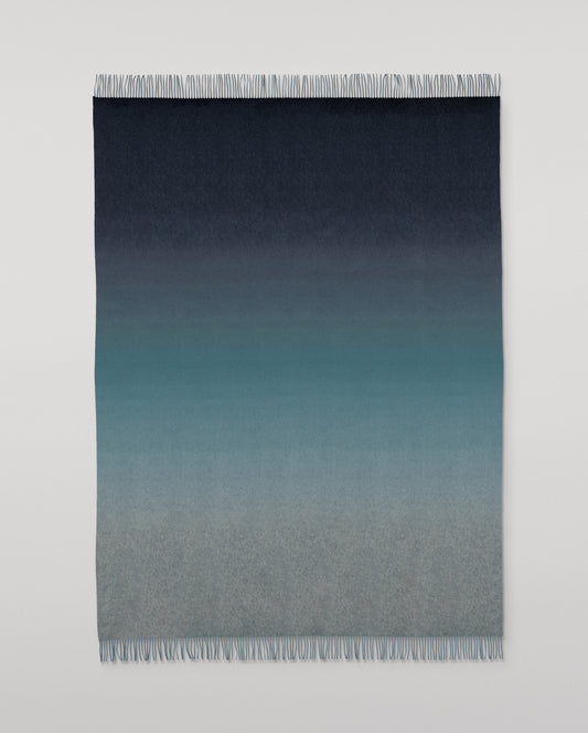 Johnstons of Elgin Umbra 100% Cashmere Blanket in Scapa Ombre Blue WA002665RU7770ONE