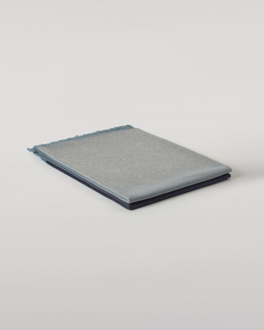 Johnstons of Elgin Umbra 100% Cashmere Blanket in Scapa Ombre Blue WA002665RU7770ONE