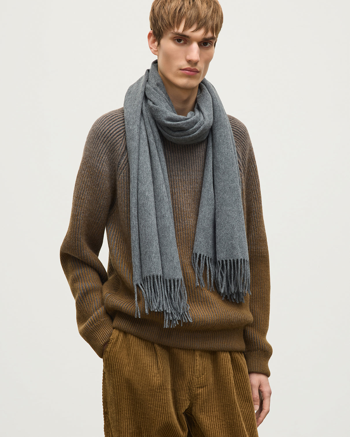 Mid Grey Cashmere Stole | Cashmere Accessories – Johnstons of Elgin