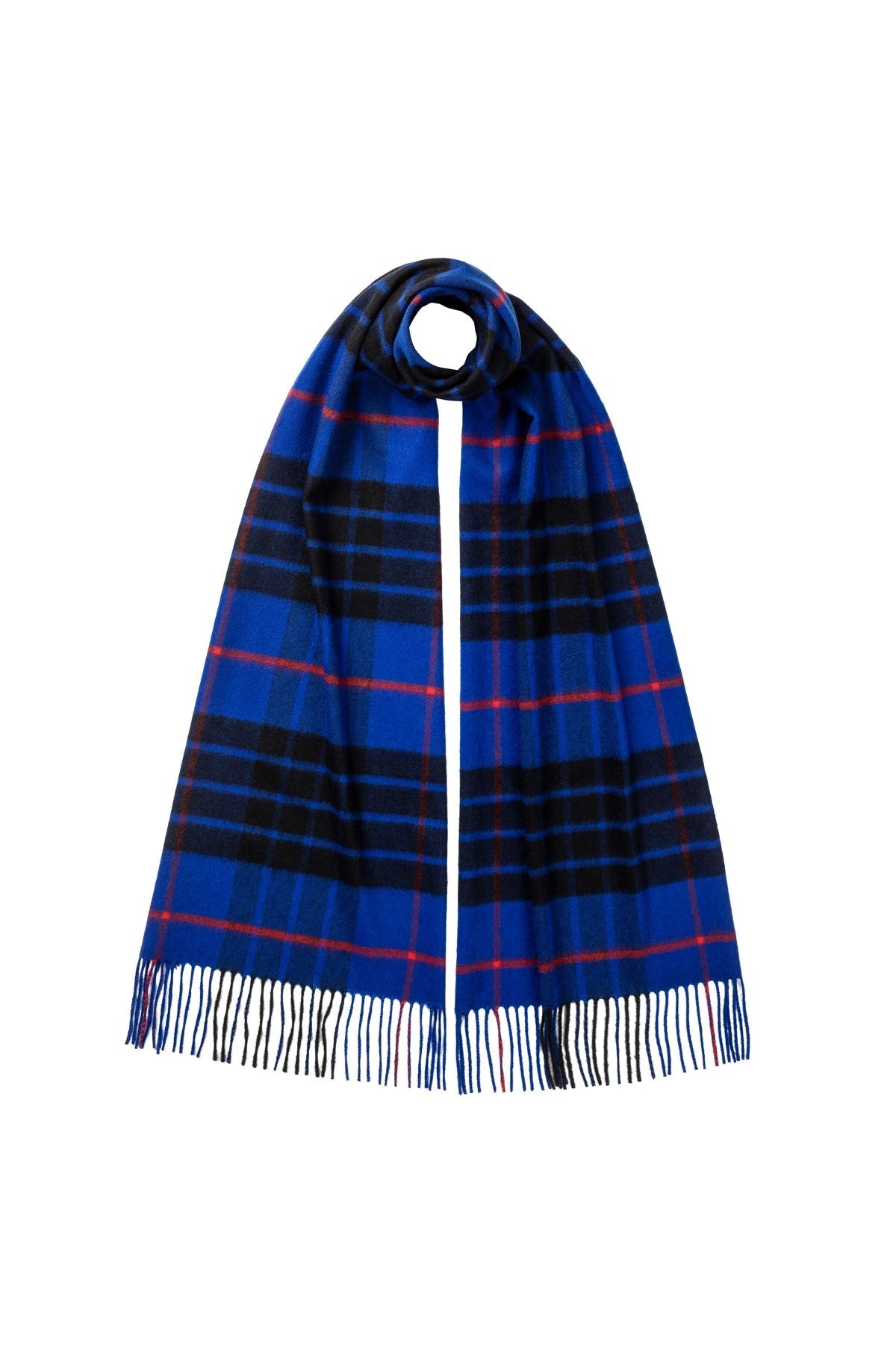 Johnstons of Elgin Oversized Tartan Cashmere Scarf in Burn o Tynet WA000057KU0120