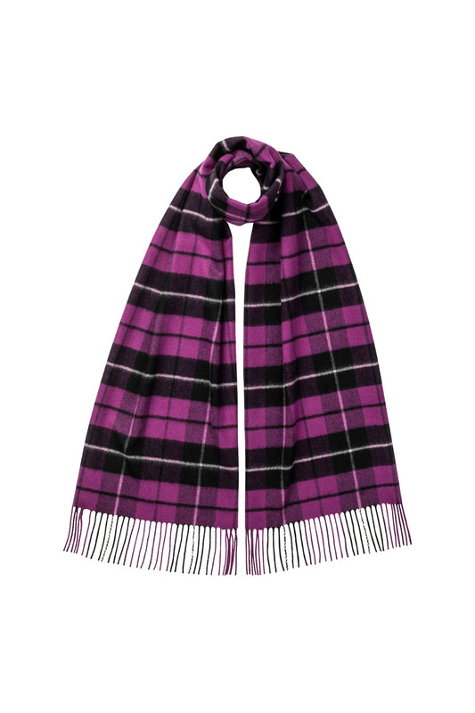 Johnstons of Elgin Oversized Tartan Cashmere Scarf in Caledonian Forest WA000057KU0122