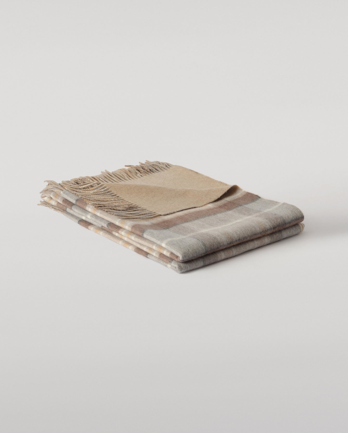 Recycled Cashmere Throw in Natural MacKellar