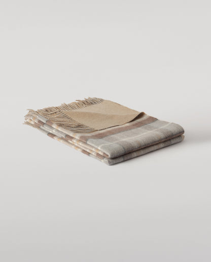 Recycled Cashmere Throw in Natural MacKellar