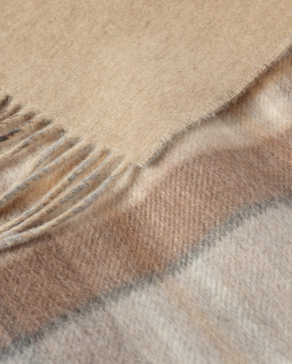 Recycled Cashmere Throw in Natural MacKellar