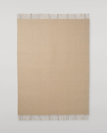 Recycled Cashmere Throw in Natural MacKellar