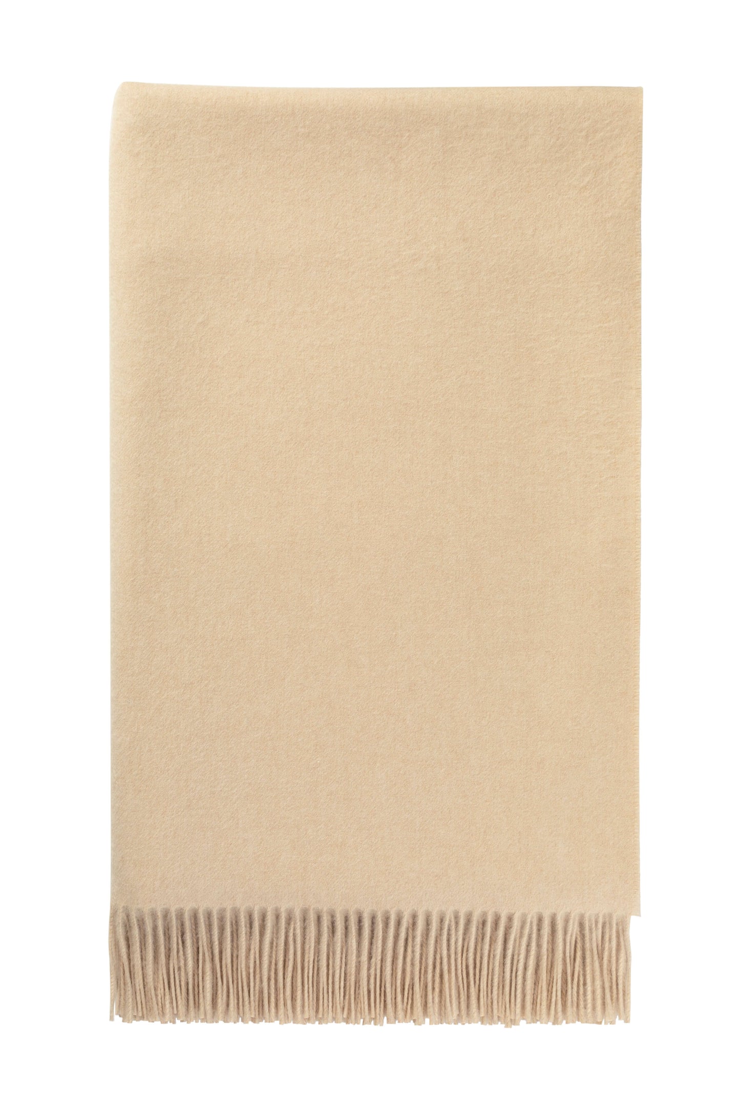 Johnstons of Elgin 2024 Blanket Collection Blonde Plain Cashmere Bed Throw WA001159HB0167ONE