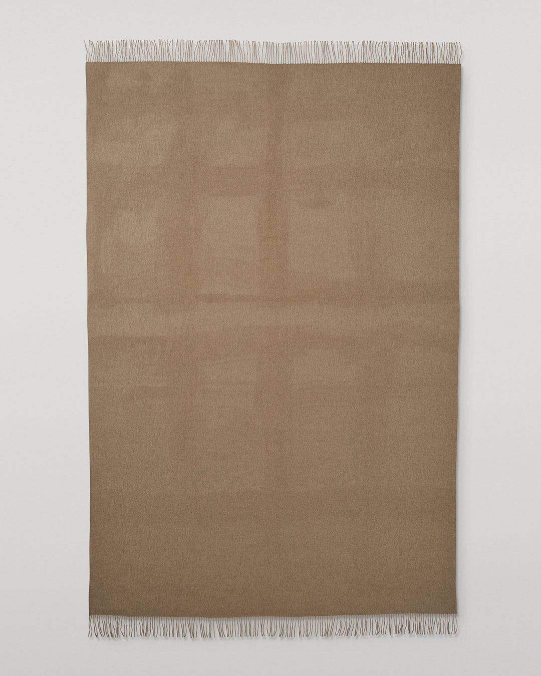 ohnstons of Elgin Interiors Collection Otter & Oatmeal Reversible Cashmere Bed Throw on a white background  WA001374RU7621ONE