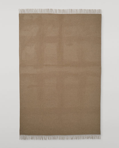 ohnstons of Elgin Interiors Collection Otter & Oatmeal Reversible Cashmere Bed Throw on a white background  WA001374RU7621ONE