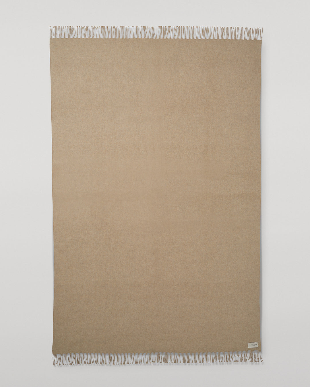 ohnstons of Elgin Interiors Collection Otter & Oatmeal Reversible Cashmere Bed Throw on a white background  WA001374RU7621ONE