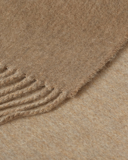 ohnstons of Elgin Interiors Collection Otter & Oatmeal Reversible Cashmere Bed Throw on a white background  WA001374RU7621ONE
