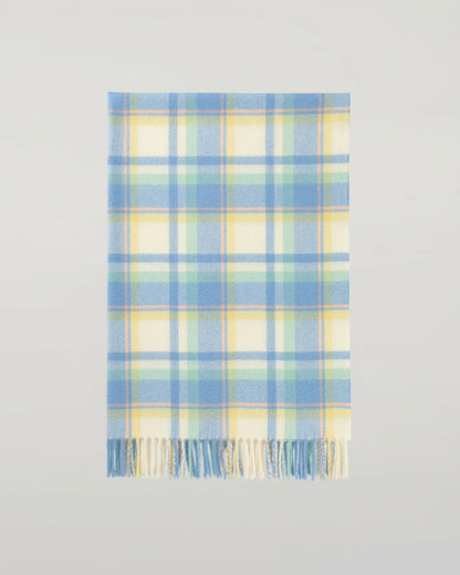 Johnstons of Elgin Baby Blanket Collection Blue Green Check Cashmere Baby Blanket WA001954RU7474ONE