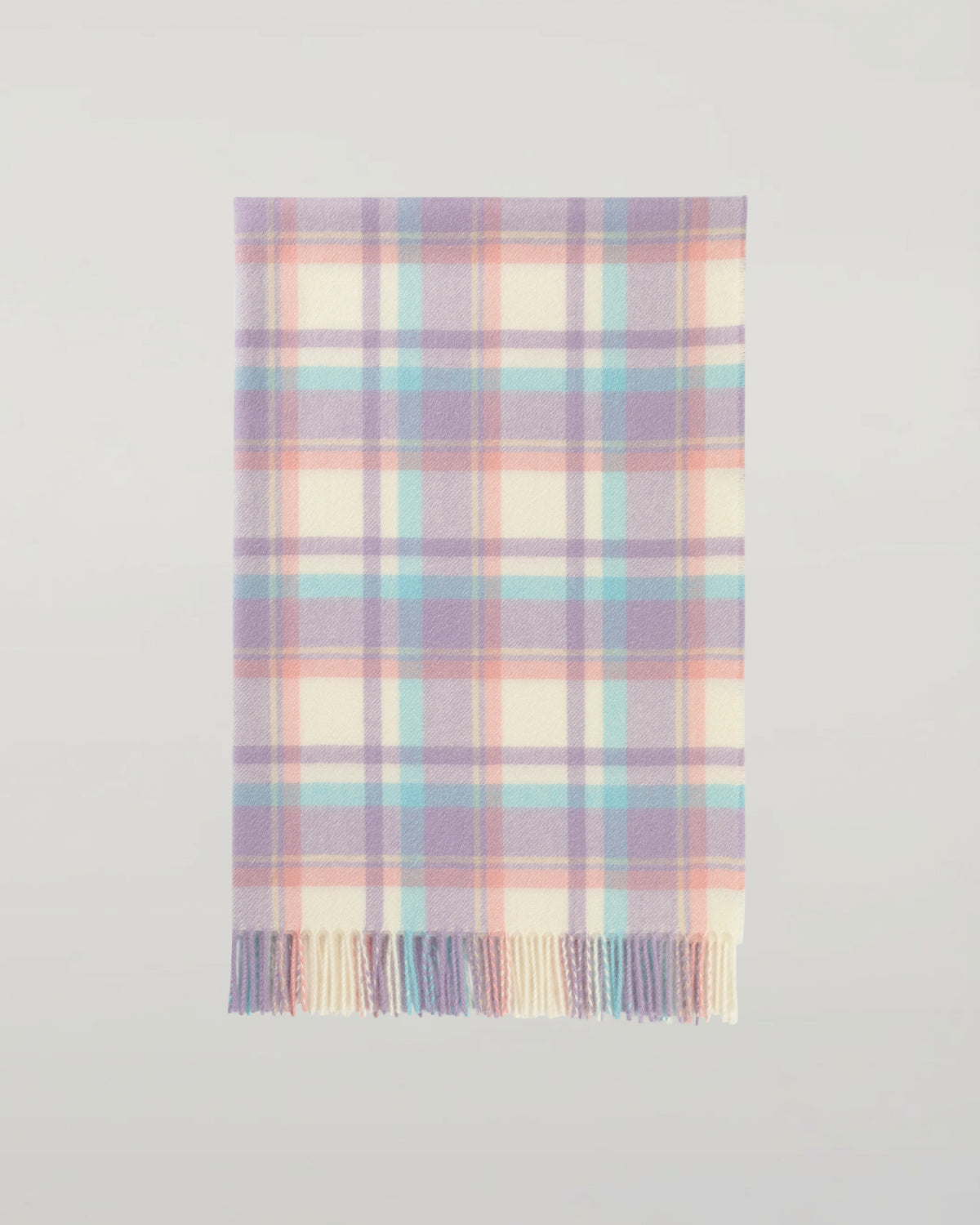 Johnstons of Elgin Baby Blanket Collection Lilac Pink Check Cashmere Baby Blanket WA001954RU7475ONE