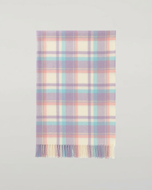 Johnstons of Elgin Baby Blanket Collection Lilac Pink Check Cashmere Baby Blanket WA001954RU7475ONE