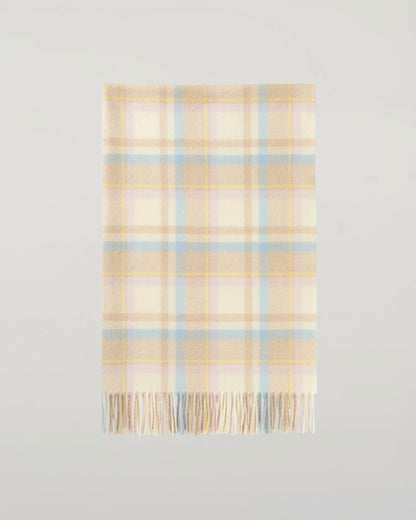 Johnstons of Elgin 2024 Baby Blanket Collection Natural Check Cashmere Baby Blanket WA001954RU7476ONE