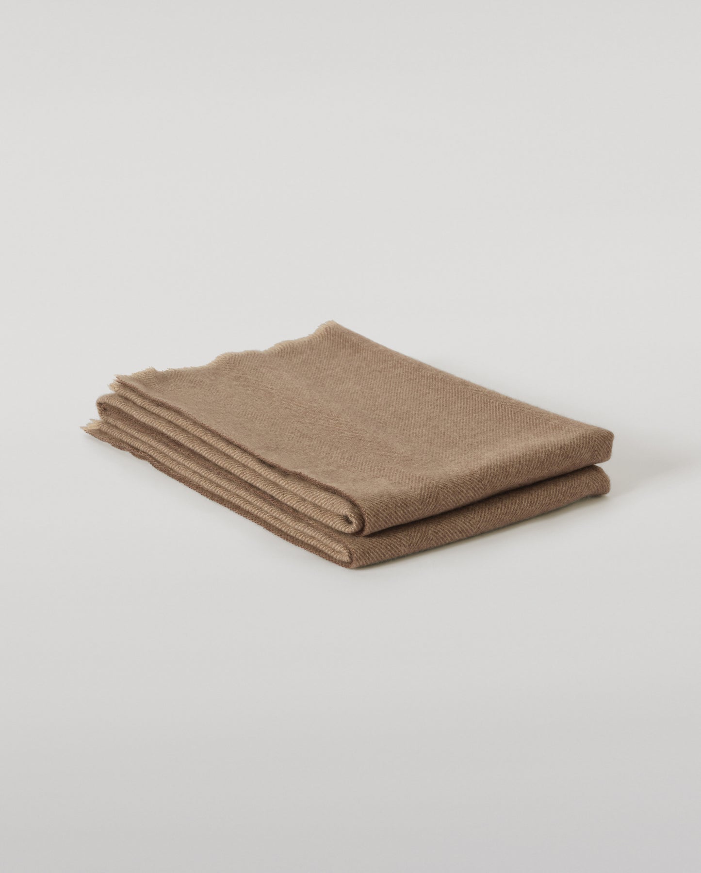 Johnstons of Elgin Mountain Twill Cashmere Blanket in Natural WA002639RU7756ONE