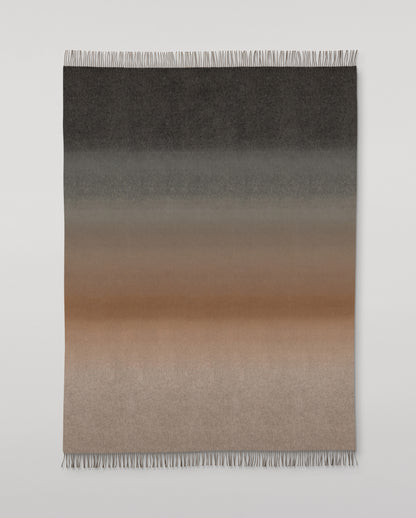 Johnstons of Elgin Umbra 100% Cashmere Throw in cairn Ombre WA002665RU7771ONE