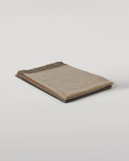 Johnstons of Elgin Umbra 100% Cashmere Throw in cairn Ombre WA002665RU7771ONE