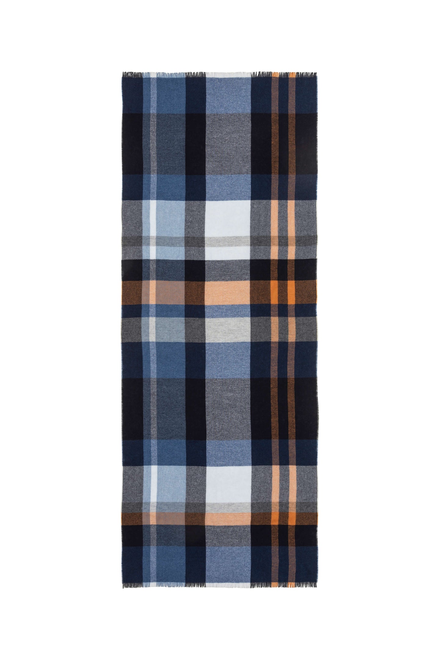 Block Check Lightweight Cashmere Stole