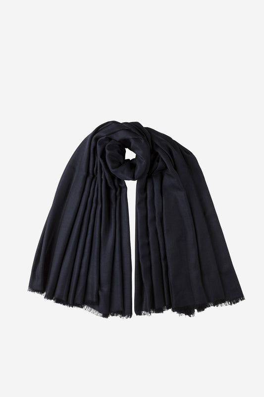 Oversized Blanket Cashmere Tissue Scarf in Navy WA001194SD7330N/A