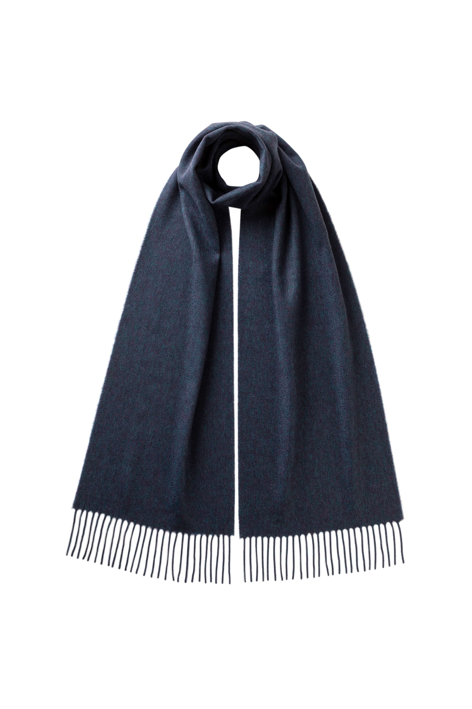 Johnstons of Elgin AW25 Woven Accessories Heather Navy Heather Navy Cashmere Scarf WA000016HD7311ONE