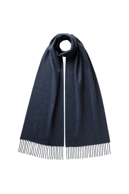 Johnstons of Elgin AW25 Woven Accessories Heather Navy Heather Navy Cashmere Scarf WA000016HD7311ONE
