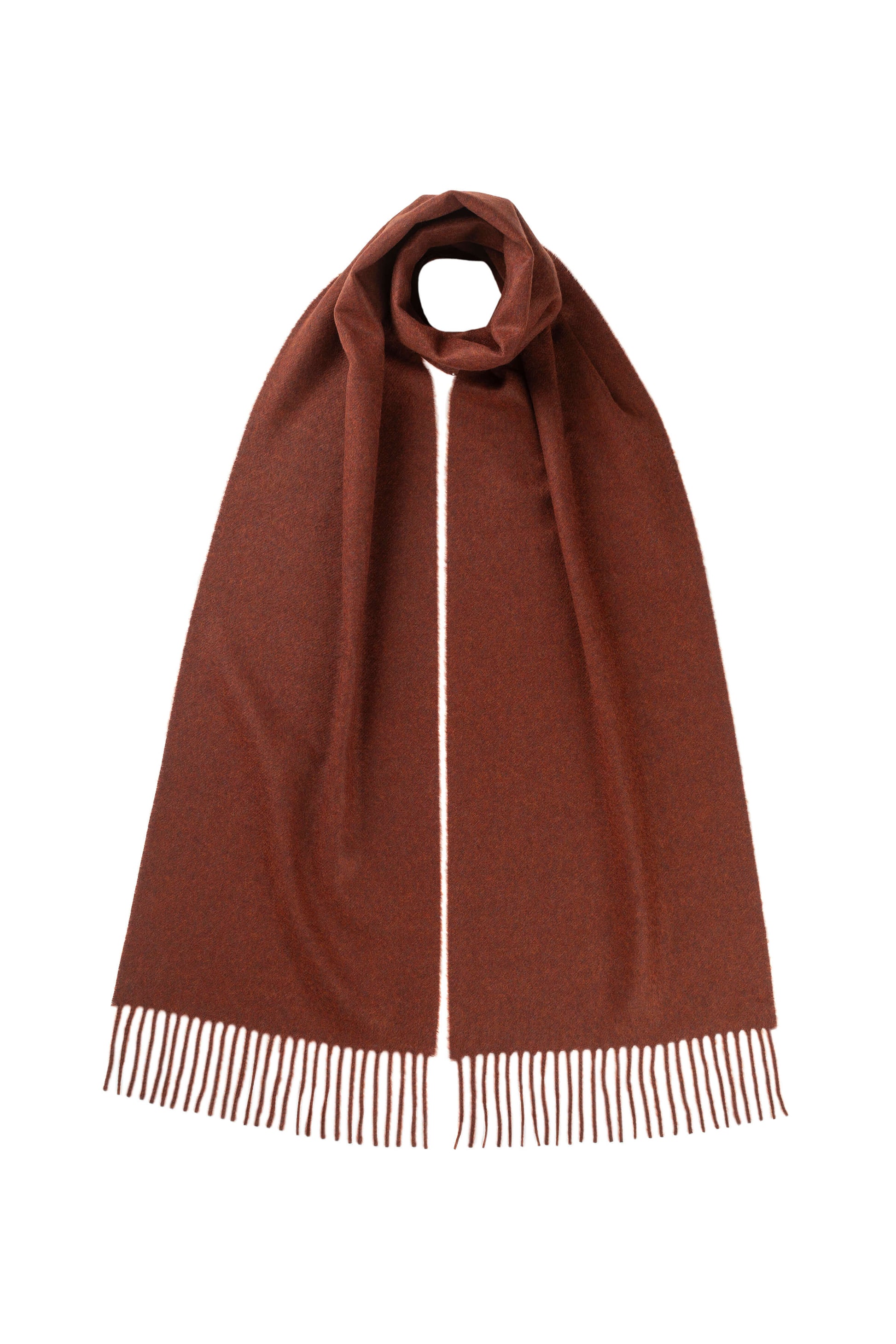 Johnstons of Elgin AW24 Woven Accessory Russet Cashmere Scarf WA000016HE7055ONE