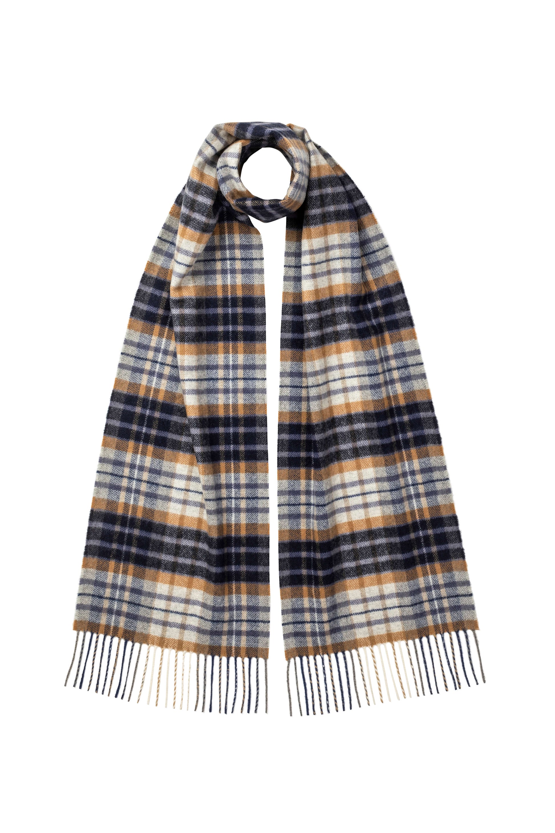 Johnstons of Elgin AW24 Woven Accessory House Check Cashmere Scarf WA000016RU6933ONE