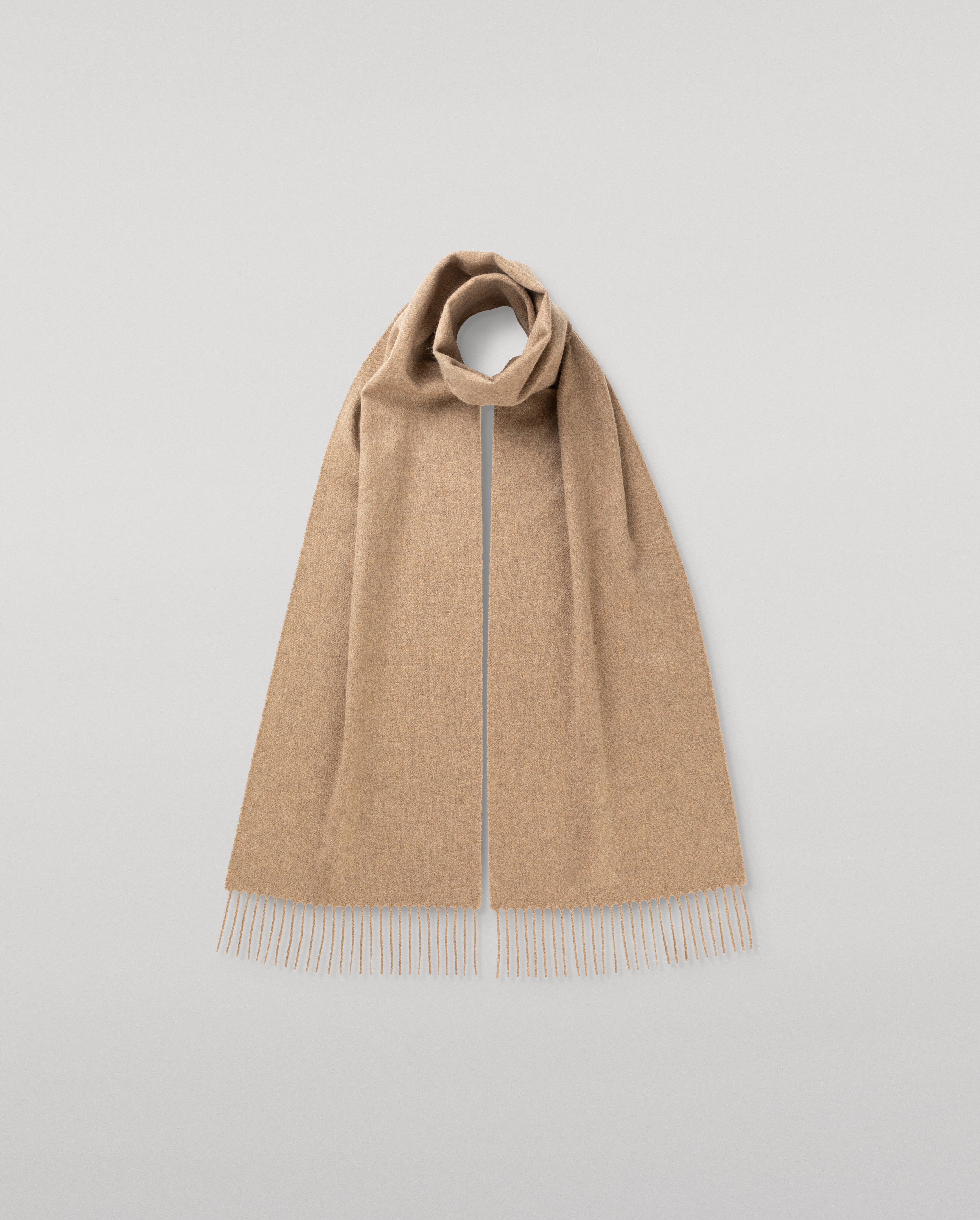 Light Brown Cashmere Scarf | Made in Scotland – Johnstons of Elgin