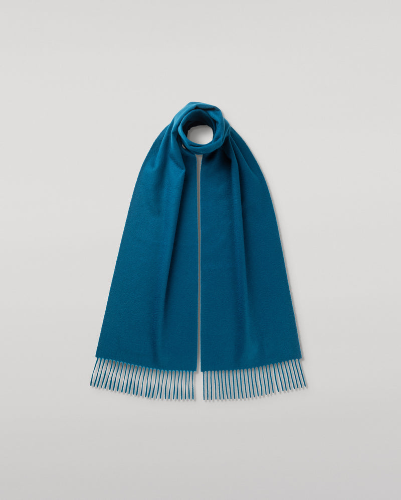 JOHNSTONS OF ELGIN CLASSIC CASHMERE SCARF BLUE 100% CASHMERE WA000016SD5123ONE