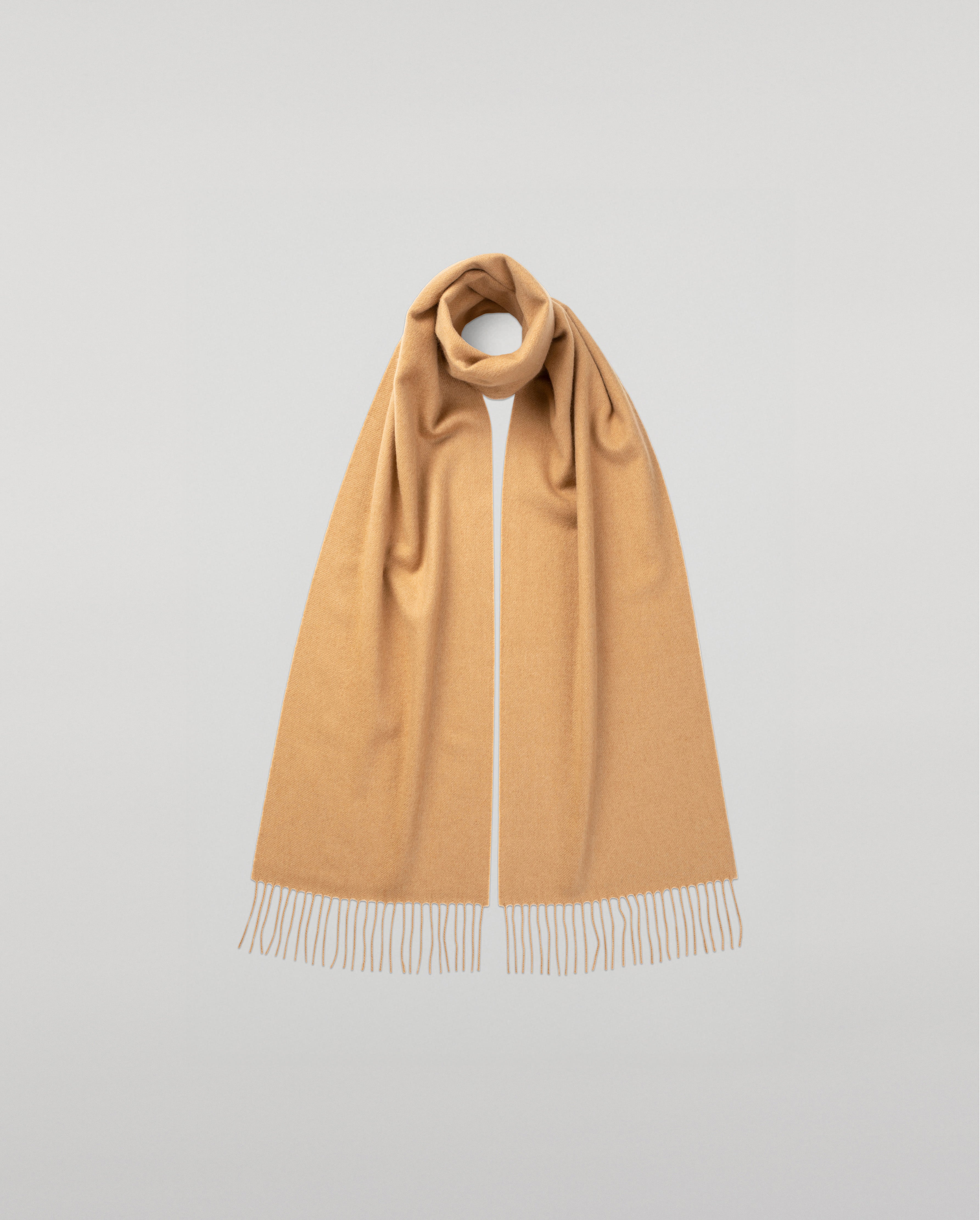 Camel Cashmere Scarf | Made in Scotland – Johnstons of Elgin