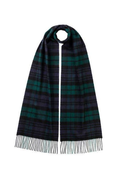 Johnstons of Elgin AW24 Woven Accessory Black Watch Tartan Cashmere Scarf WA000016KU0317N/A