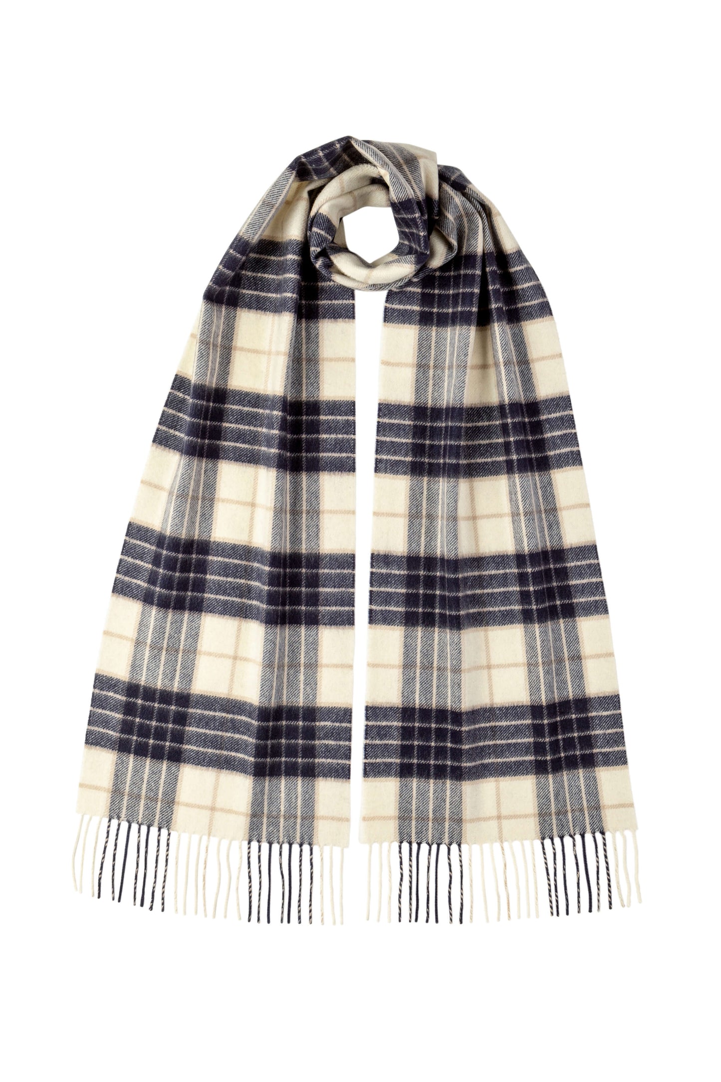 Johnstons of Elgin AW24 Woven Accessory Knockmore Tartan Cashmere Scarf WA000016RU5380N/A