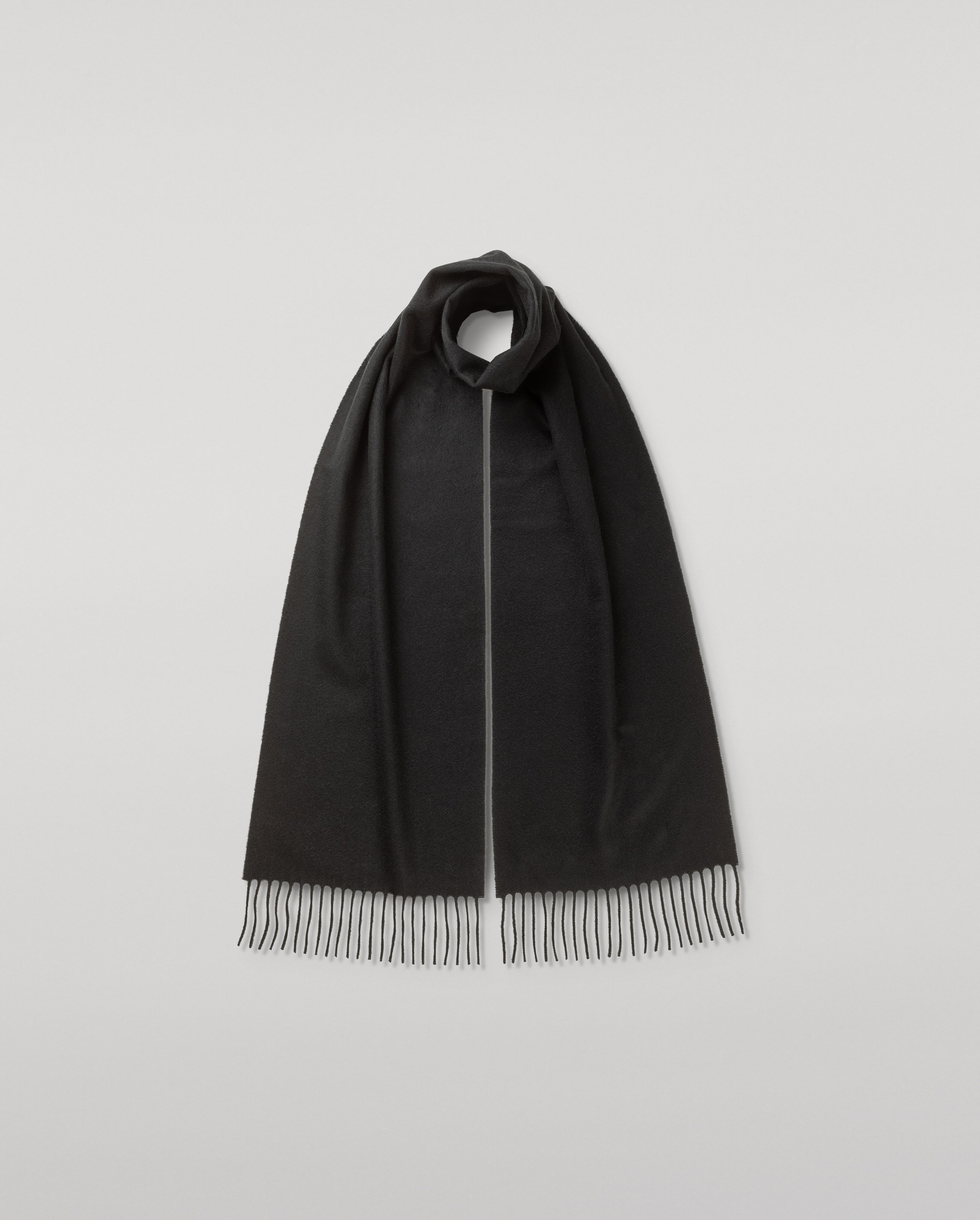 Black Cashmere Scarf | Made in Scotland – Johnstons of Elgin