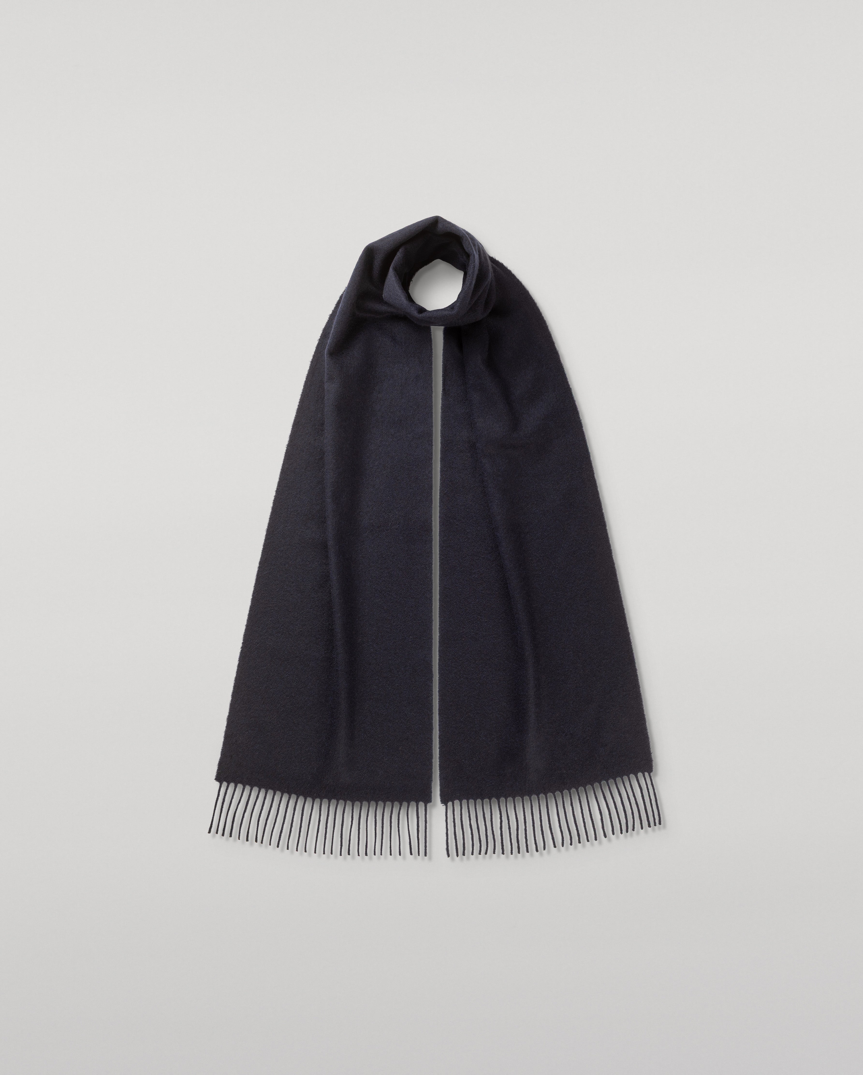 Dark Navy Cashmere Scarf | Cashmere Accessories | Johnstons of Elgin