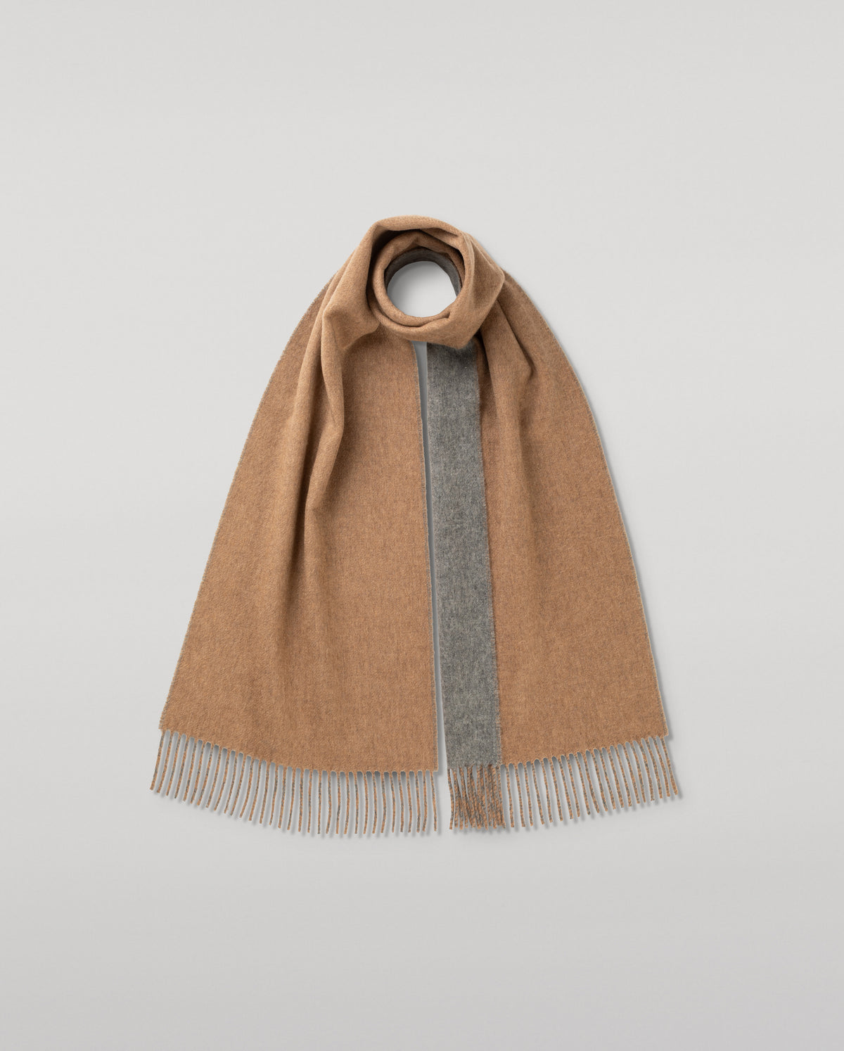 Contrast Natural & Cashmere Scarf