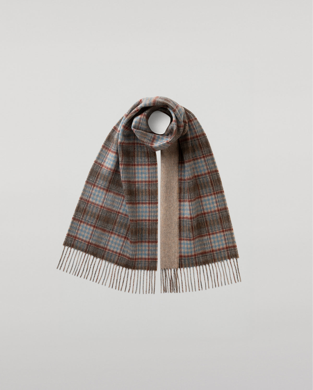 Reversible Check Cashmere Scarf