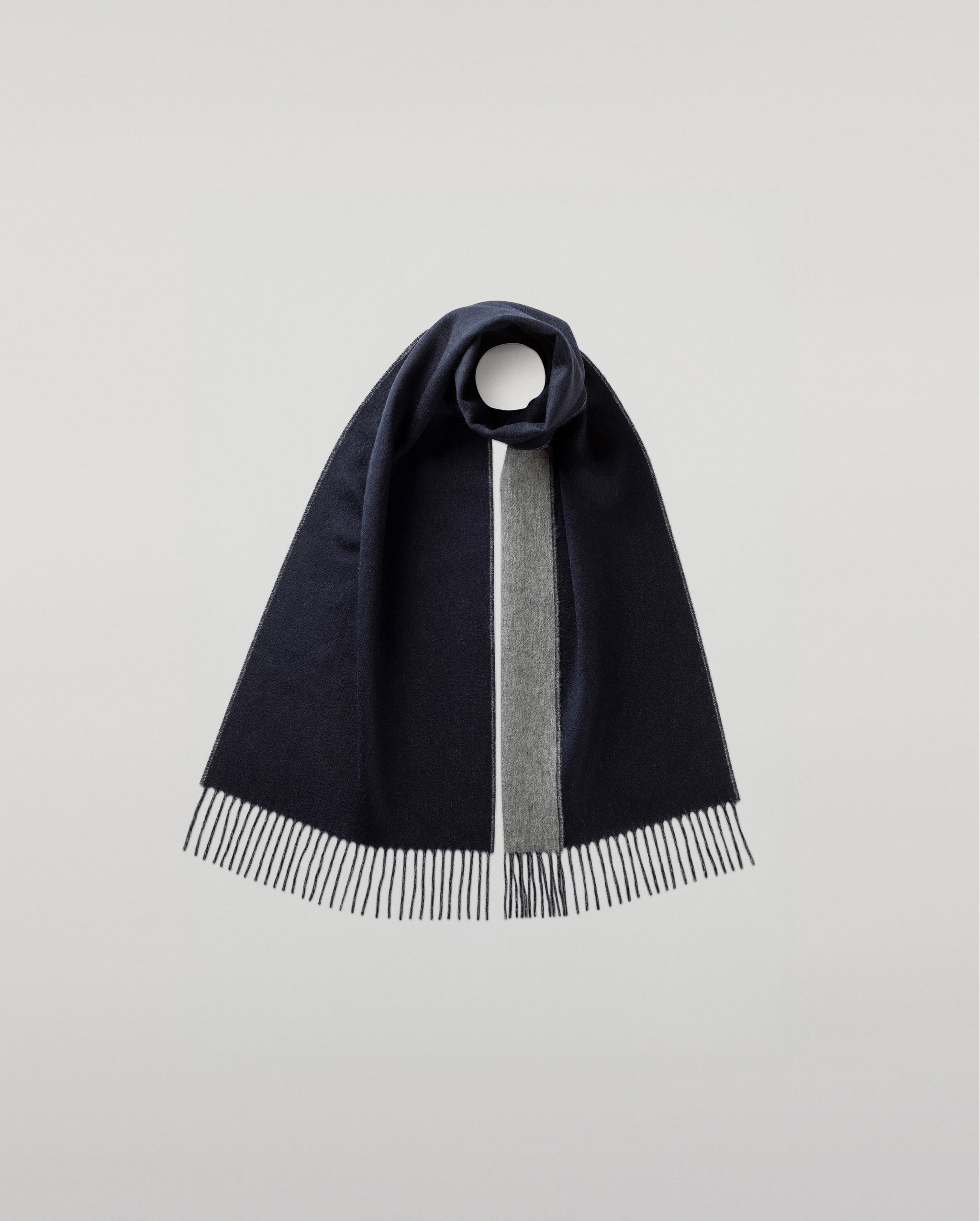 Contrast & Grey Cashmere Scarf