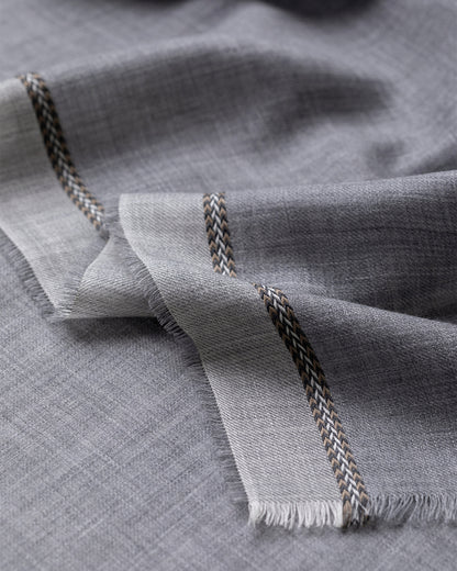 JOHNSTON OF ELGIN IVES CHEVRON BORDER SCARF 100% CASHMERE WA002446RU7700ONE