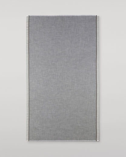 JOHNSTON OF ELGIN IVES CHEVRON BORDER SCARF 100% CASHMERE WA002446RU7700ONE