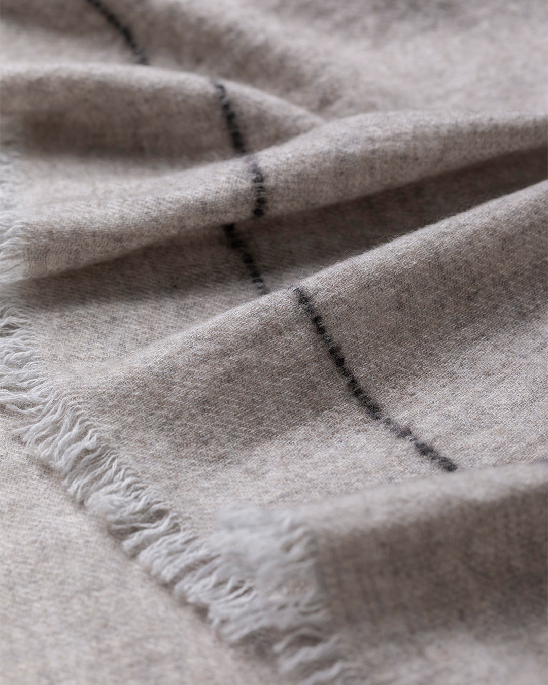 Usan Natural Cashmere Scarf | Scottish Luxury Cashmere & Wool