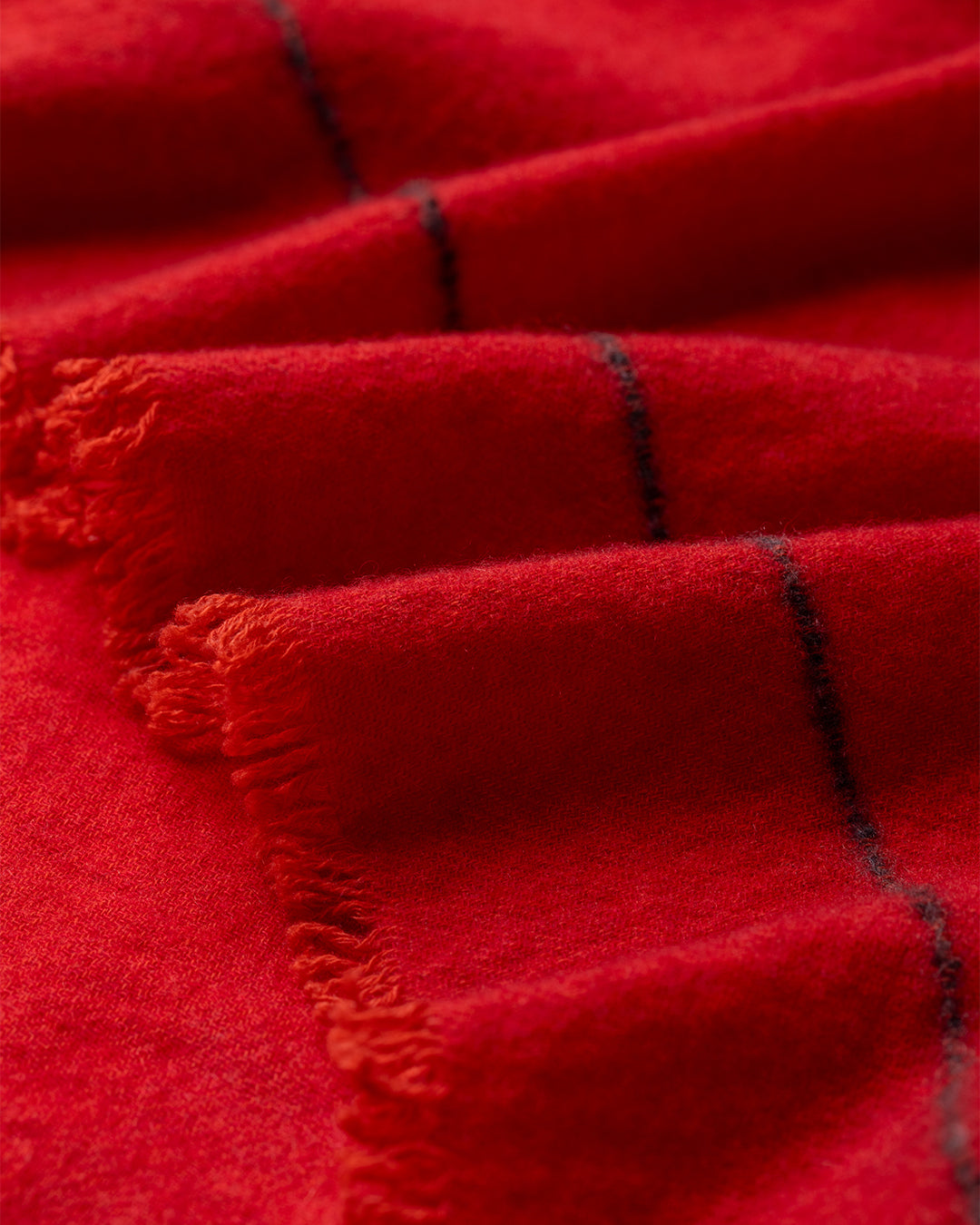 Usan Plain Red Cashmere Scarf | Scottish Luxury Cashmere & Wool