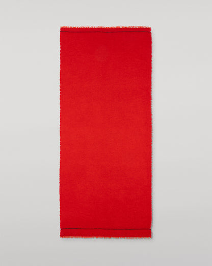 JOHNSTONS OF ELGIN USAN SEMI PLAIN SCARF RED 100% CASHMERE WA002550RU7721ONE