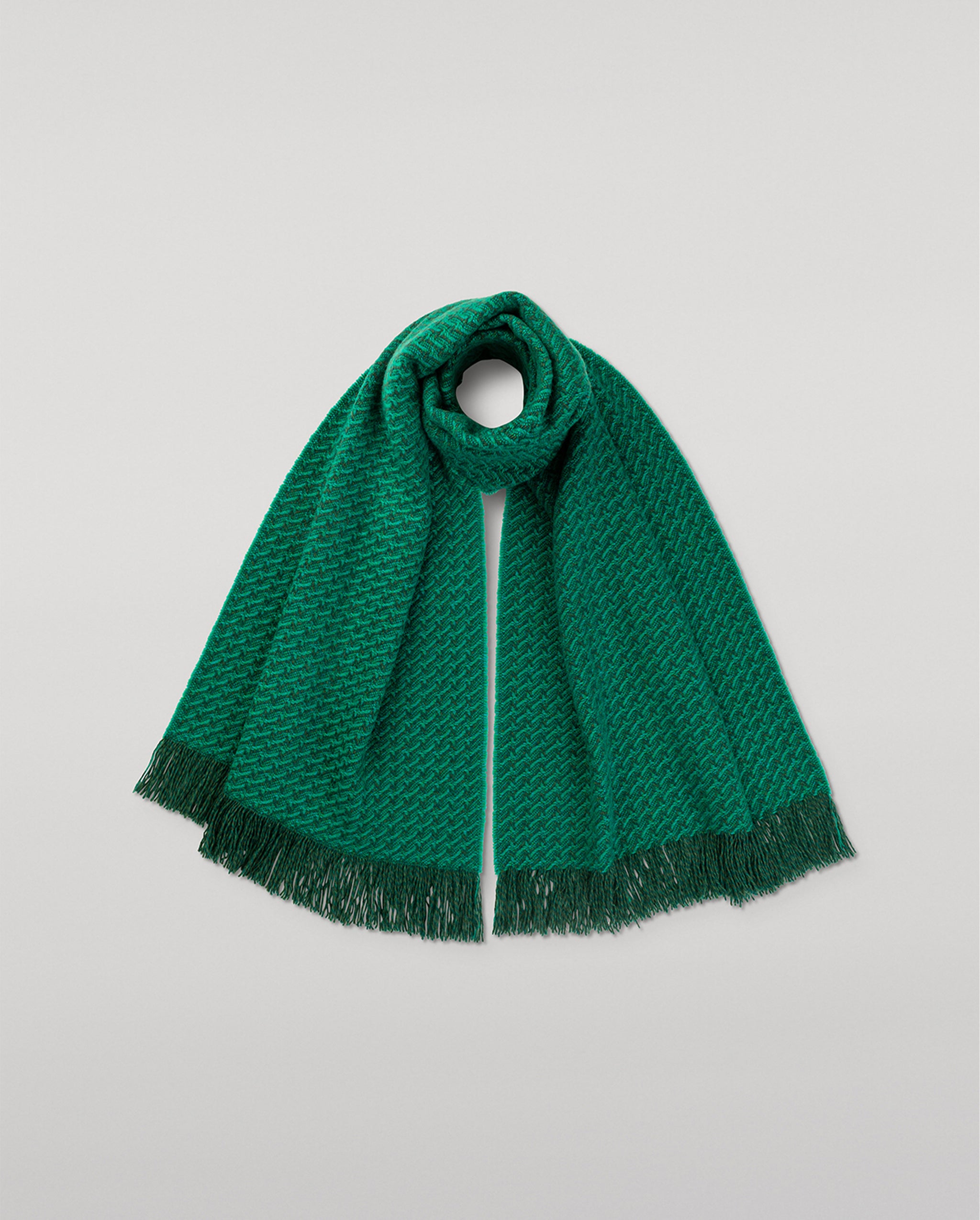 Iona Green Cashmere Scarf