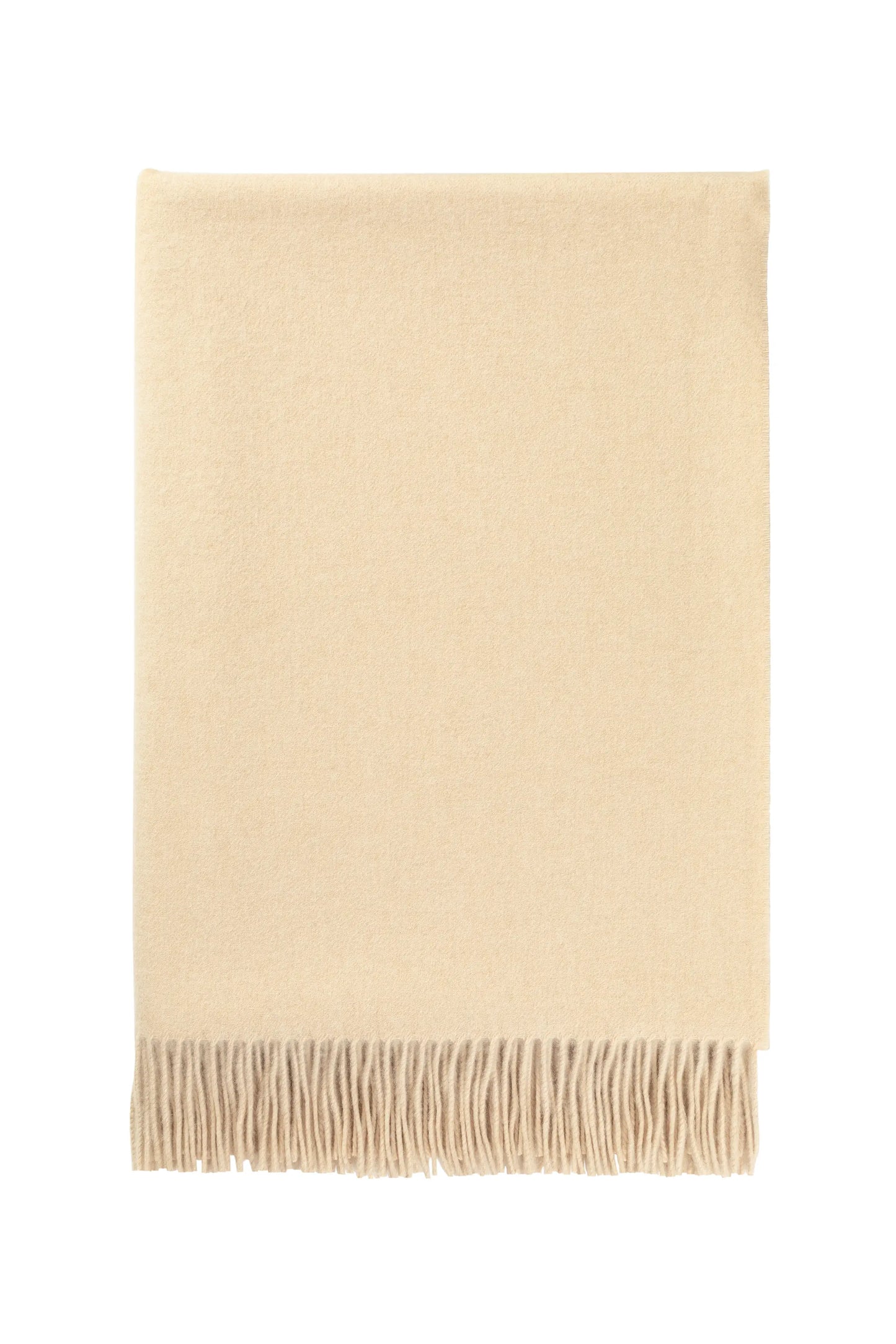 2025 Johnstons of Elgin Interiors Collection Blonde Blonde Cashmere Throw on a white background  WA000055HB0167ONE