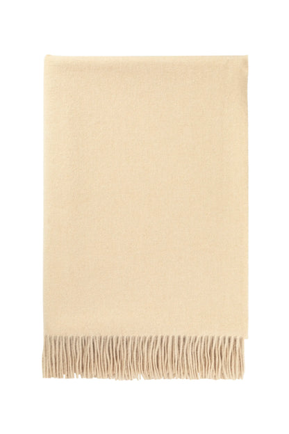 2025 Johnstons of Elgin Interiors Collection Blonde Blonde Cashmere Throw on a white background  WA000055HB0167ONE