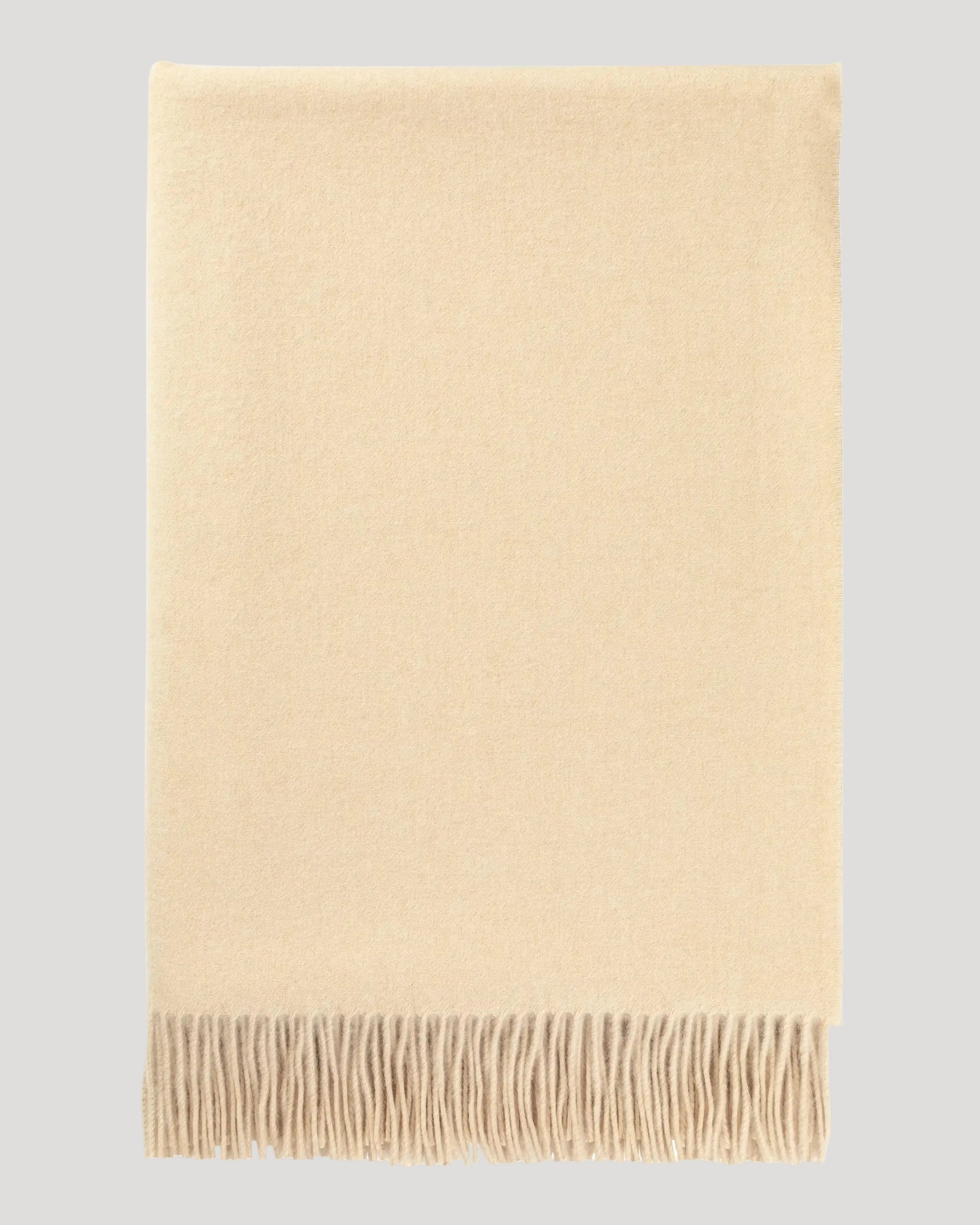 Plain Cashmere Throw Blonde