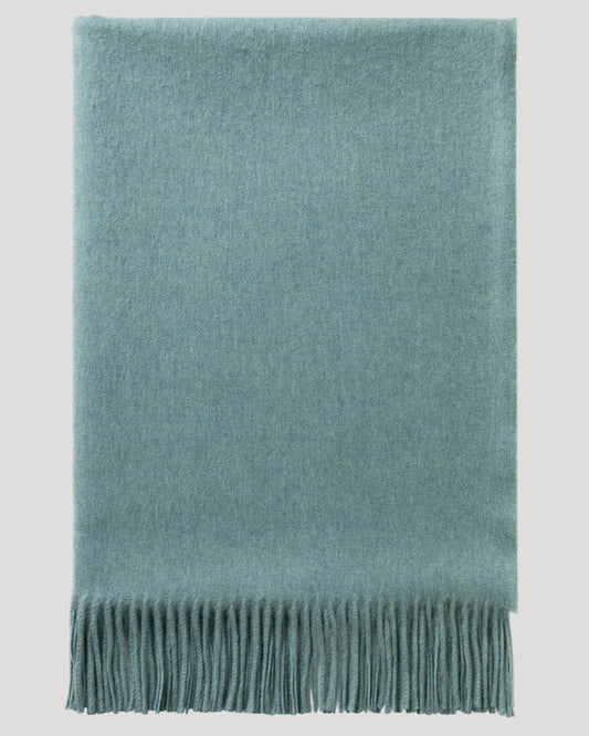 2025 Johnstons of Elgin Interiors Collection Seascape Cashmere Throw on a white background  WA000055HC4291ONE