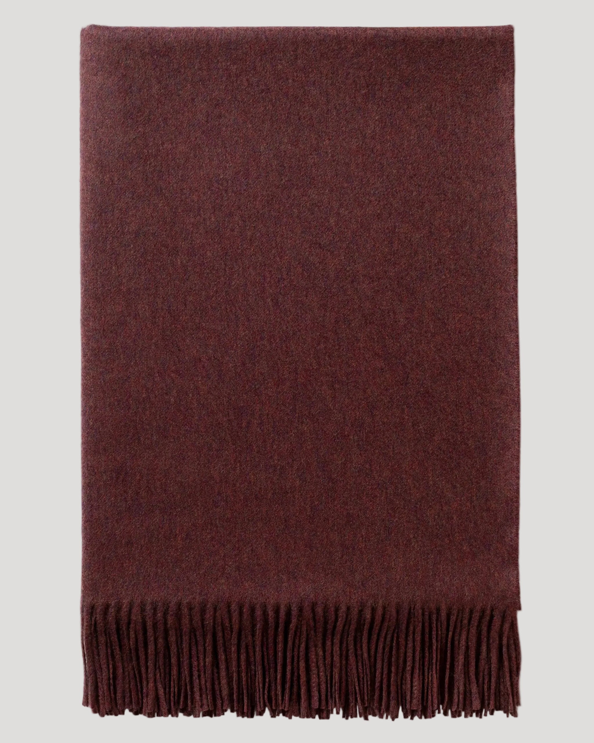 Plain Cashmere Throw Damson