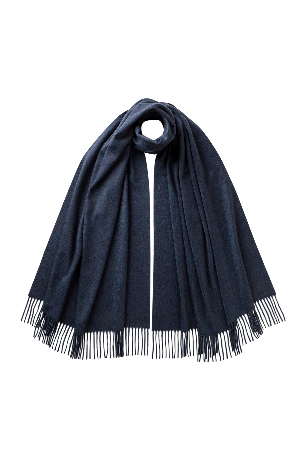 正規品　美品　Johnstons cashmere tube stole Plain Navy Cashmere Stole – Johnstons of Elgin